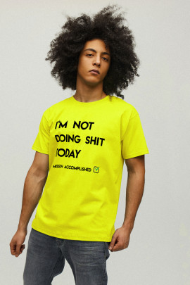 Футболка YAPPI чоловіча жовта "I`m not doing shit today"