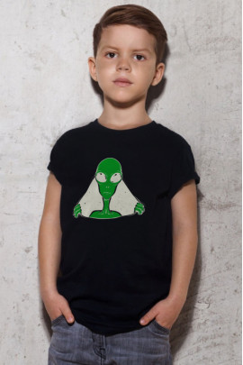 Футболка YAPPI дитяча чорна "НЛО"