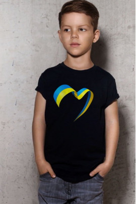 Футболка YAPPI дитяча чорна патріотична