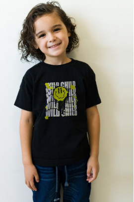 Футболка YAPPI дитяча чорна "Wild child"
