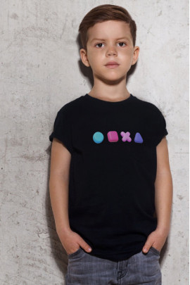 Футболка YAPPI дитяча чорна "Ігра"