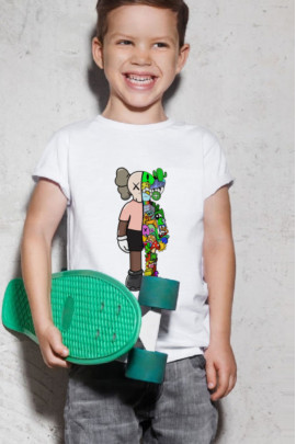 Футболка YAPPI дитяча біла "Kaws"