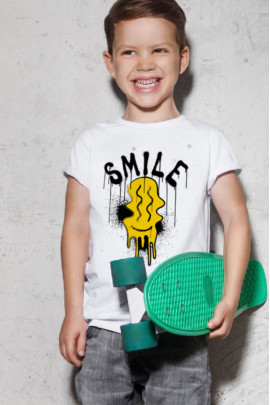 Футболка YAPPI дитяча біла "Smile"