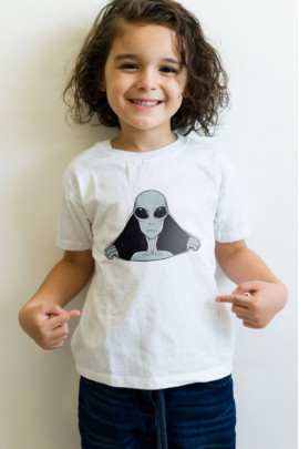 Футболка YAPPI дитяча біла "НЛО"