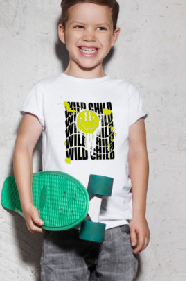 Футболка YAPPI дитяча біла "Wild child"