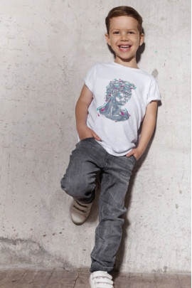 Футболка YAPPI дитяча біла "Античність"