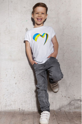 Футболка YAPPI дитяча біла "Патріотична"