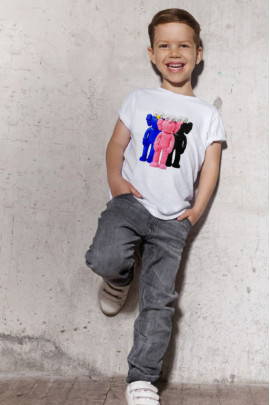 Футболка YAPPI дитяча біла "Kaws"