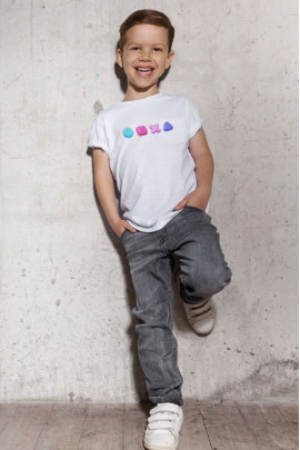 Футболка YAPPI дитяча біла "Ігра"