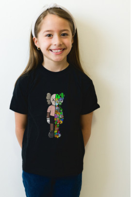 Футболка YAPPI дитяча чорна "Kaws"