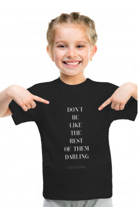 Футболка YAPPI дитяча чорна "не будь такою, як усі, люба."