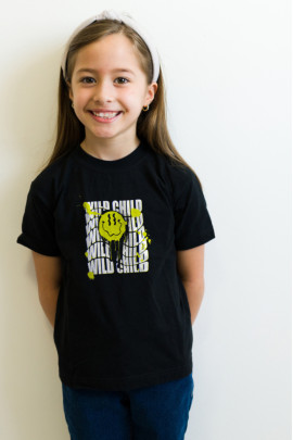 Футболка YAPPI дитяча чорна "Wild child"