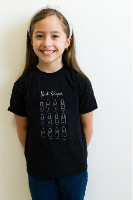 Футболка YAPPI дитяча чорна "Nail Shapes"