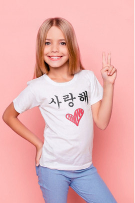 Футболка YAPPI дитяча біла "Серце"