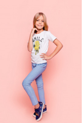 Футболка YAPPI дитяча біла "Smile"