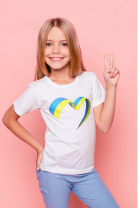 Футболка YAPPI дитяча біла патріотична