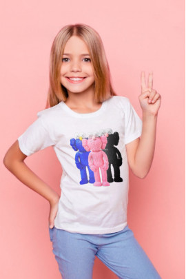 Футболка YAPPI дитяча біла "Kaws"