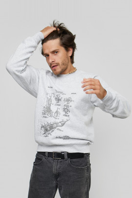 Світшот YAPPI чоловічий  сірий "Blueprint"