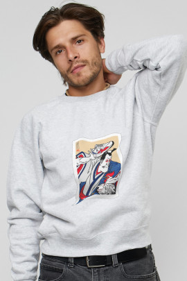 Світшот YAPPI чоловічий  сірий "Japanned style"