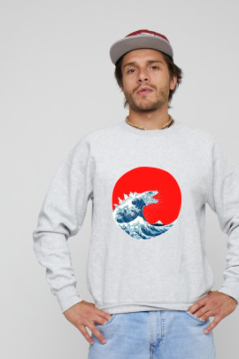 Світшот YAPPI чоловічий  сірий  "Wave"