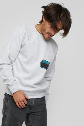 Світшот YAPPI чоловічий  сірий "Fuck o`clock"