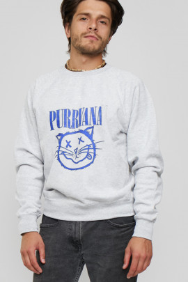 Світшот YAPPI чоловічий  сірий "Purrvana"