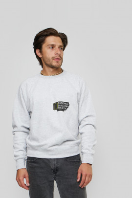 Світшот YAPPI чоловічий  сірий "National sarcasm society "