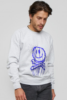 Світшот YAPPI чоловічий  сірий "Smile"