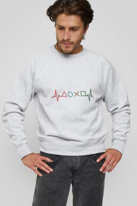 Світшот YAPPI чоловічий  сірий "game pulse"