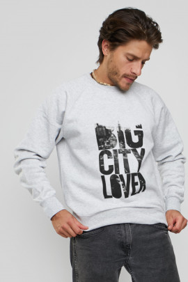 Світшот YAPPI чоловічий  сірий "Big city lover"
