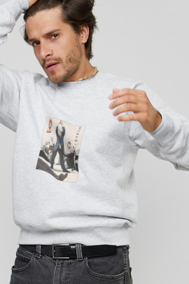 Світшот YAPPI чоловічий  сірий "Party"