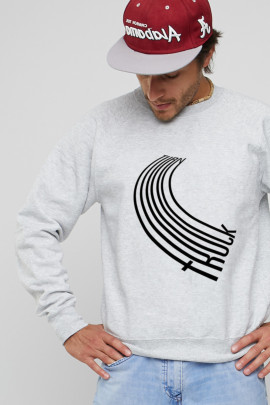 Світшот YAPPI чоловічий  сірий "Turn track"