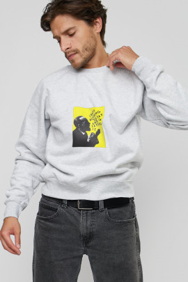 Світшот YAPPI чоловічий  сірий "I have nothing to say and i`m saying it"