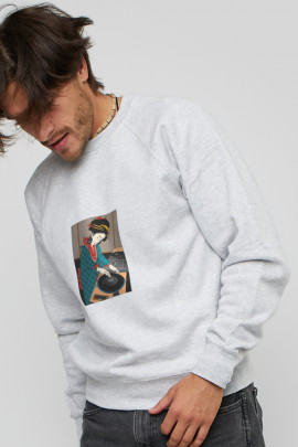 Світшот YAPPI чоловічий  сірий "DJ Geisha"