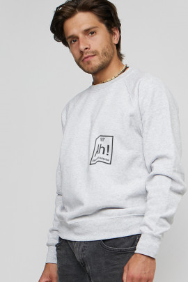 Світшот YAPPI чоловічий  сірий "Ah! Element of surprise"