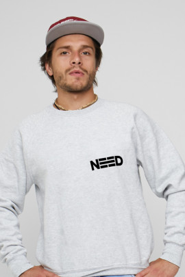 Світшот YAPPI чоловічий  сірий "Need"