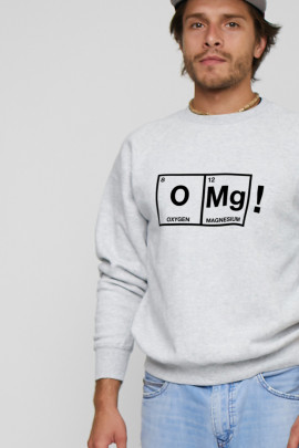 Світшот YAPPI чоловічий  сірий "Omg"