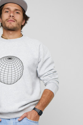 Світшот YAPPI чоловічий  сірий "Planet"