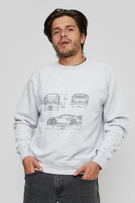 Світшот YAPPI чоловічий  сірий "Blueprint"