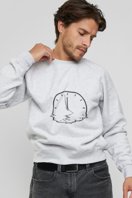 Світшот YAPPI чоловічий  сірий "time flows"