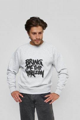 Світшот YAPPI чоловічий  сірий "Bring me the horizon"