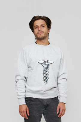 Світшот YAPPI чоловічий  сірий "screw"