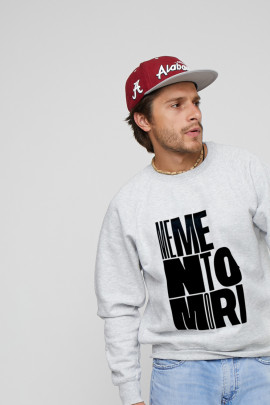 Світшот YAPPI чоловічий  сірий "Memento mori"