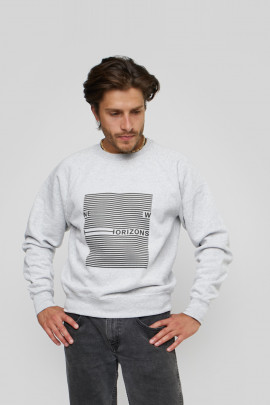 Світшот YAPPI чоловічий  сірий "New horizons"