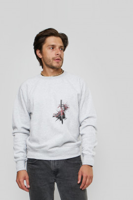 Світшот YAPPI чоловічий  сірий "Katana"