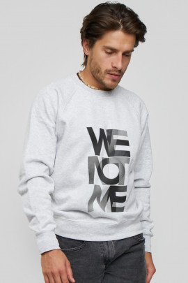 Світшот YAPPI чоловічий  сірий "We not me"