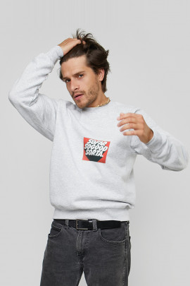 Світшот YAPPI чоловічий  сірий "sofar sogood sorta"