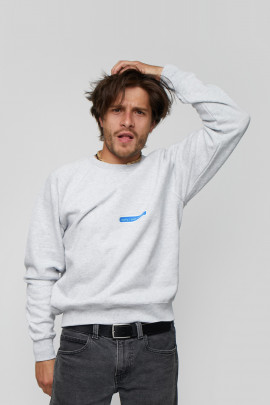 Світшот YAPPI чоловічий  сірий "sorry, i was asleep"