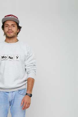 Світшот YAPPI чоловічий  сірий "Money"