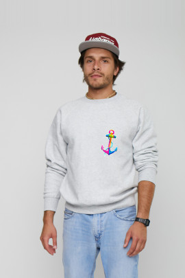 Світшот YAPPI чоловічий  сірий "Anchor"